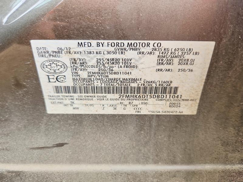 Aukcja sprzedaży 2013 Ford Flex, vin: 2FMHK6DT5DBD11041, numer aukcji: 51495766