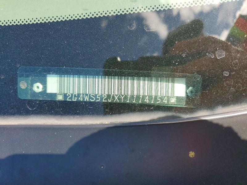 Aukcja sprzedaży 2000 Buick Century, vin: 2G4WS52JXY1114154, numer aukcji: 52385416