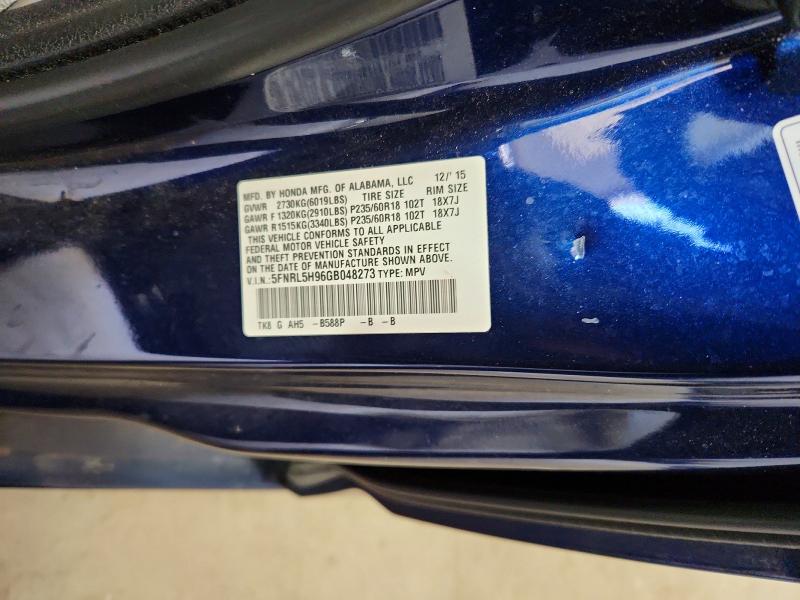 Продаж на аукціоні авто 2016 Honda Odyssey, vin: 5FNRL5H96GB048273, номер лоту: 53791866