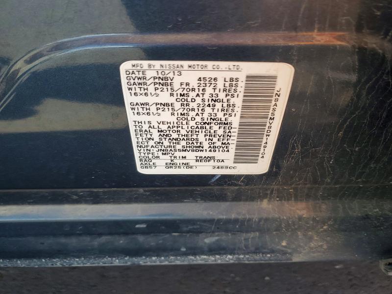 Aukcja sprzedaży 2013 Nissan Rogue, vin: JN8AS5MV8DW149104, numer aukcji: 51910396