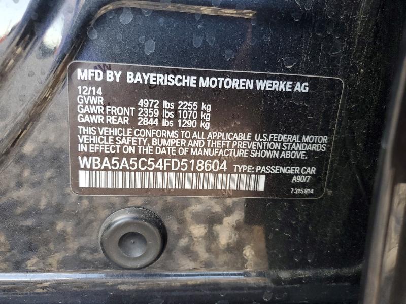 51874326 :رقم المزاد ، WBA5A5C54FD518604 vin ، 2015 Bmw 528 مزاد بيع
