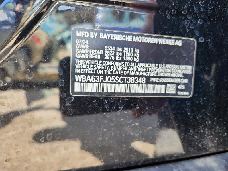Продаж на аукціоні авто 2025 Bmw 540, vin: WBA63FJ05SCT38348, номер лоту: 53777976