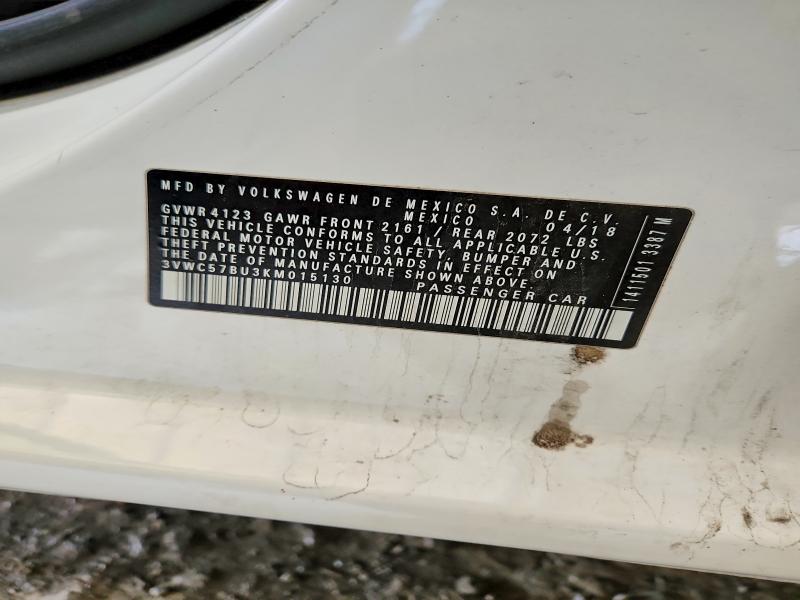 Продажа на аукционе авто 2019 Volkswagen Jetta, vin: 3VWC57BU3KM015130, номер лота: 52367056