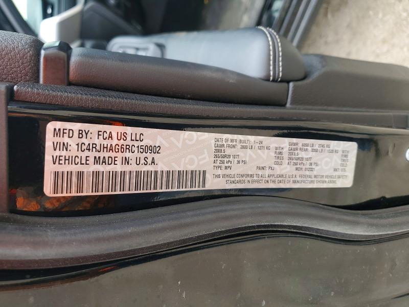 Продажа на аукционе авто 2024 Jeep Grand Cherokee, vin: 1C4RJHAG6RC150902, номер лота: 53336726
