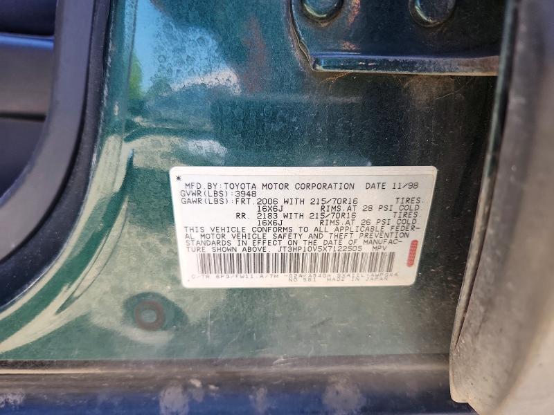 Aukcja sprzedaży 1999 Toyota Rav4, vin: JT3HP10V5X7122505, numer aukcji: 54346026