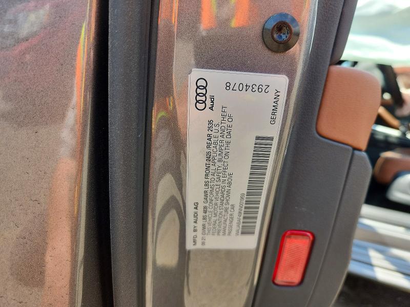 Aukcja sprzedaży 2022 Audi A4, vin: WAUABAF49NN001959, numer aukcji: 54318786