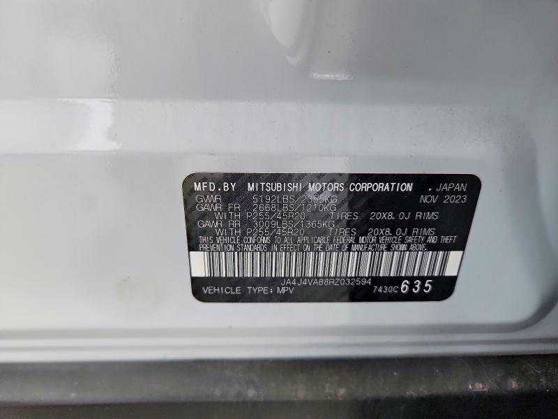 52296156 :رقم المزاد ، JA4J4VA88RZ032594 vin ، 2024 Mitsubishi Outlander مزاد بيع