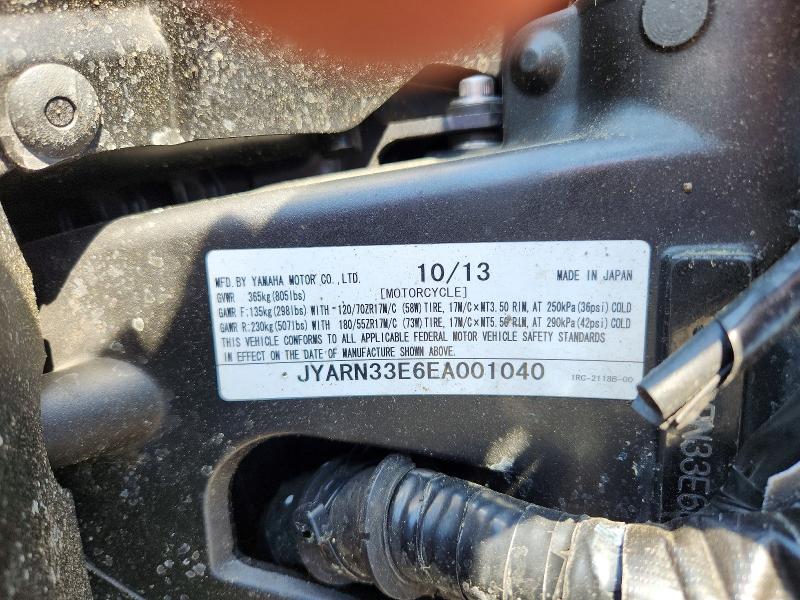 Продаж на аукціоні авто 2014 Yamaha Fz09, vin: JYARN33E6EA001040, номер лоту: 53975996