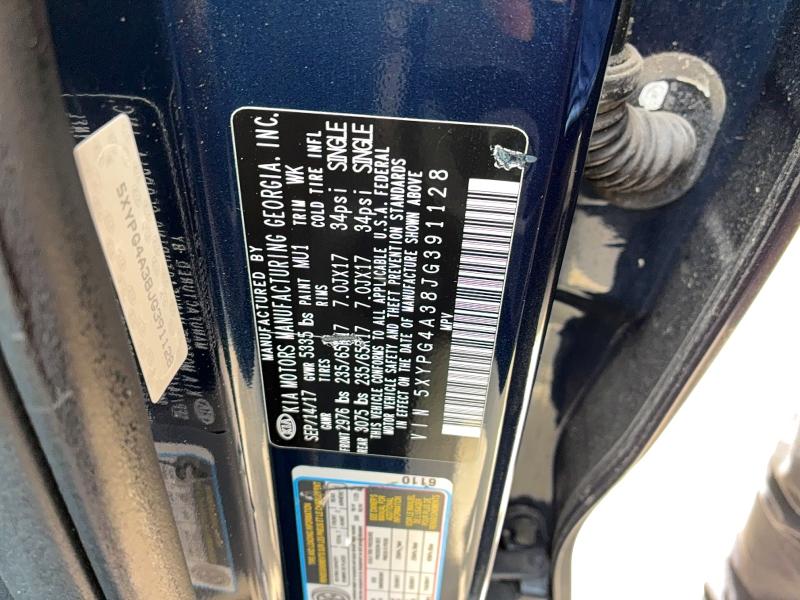 Aukcja sprzedaży 2018 Kia Sorento, vin: 5XYPG4A38JG391128, numer aukcji: 54203166