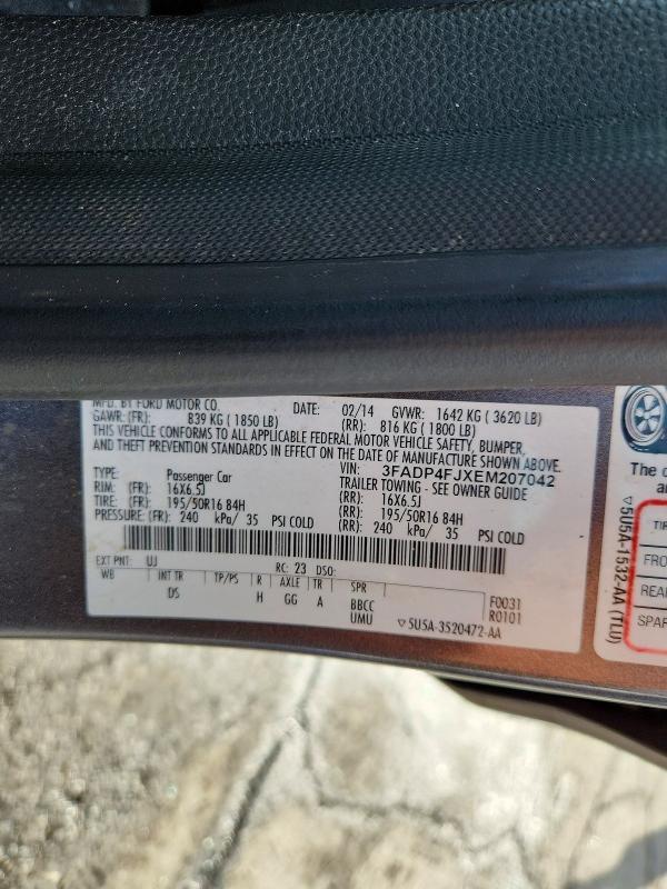 Aukcja sprzedaży 2014 Ford Fiesta, vin: 3FADP4FJXEM207042, numer aukcji: 53909516