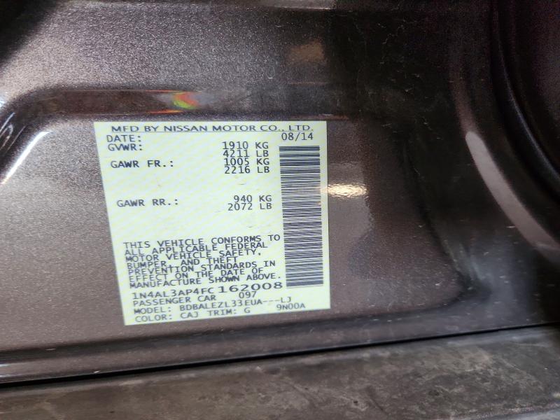 Aukcja sprzedaży 2015 Nissan Altima, vin: 1N4AL3AP4FC162008, numer aukcji: 53176066