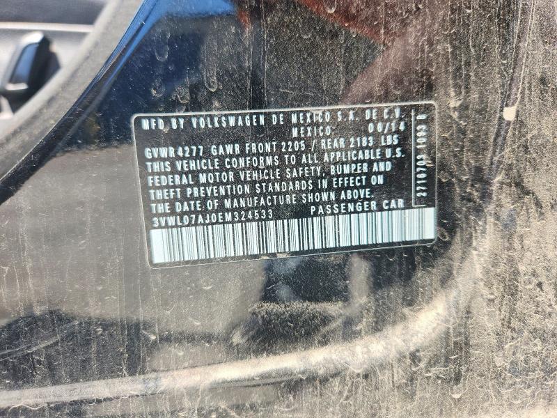 Продажа на аукционе авто 2014 Volkswagen Jetta, vin: 3VWL07AJ0EM324533, номер лота: 53390556