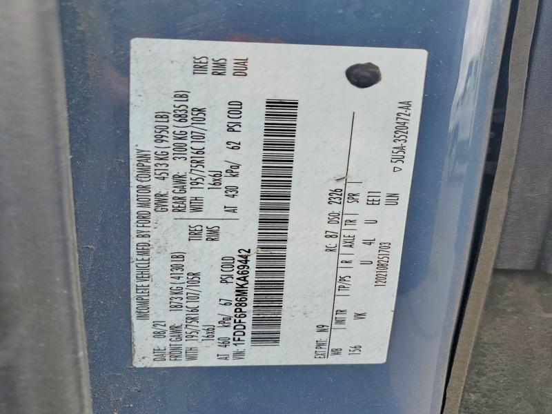 Продажа на аукционе авто 2021 Ford Transit, vin: 1FDDF6P86MKA69442, номер лота: 52303716