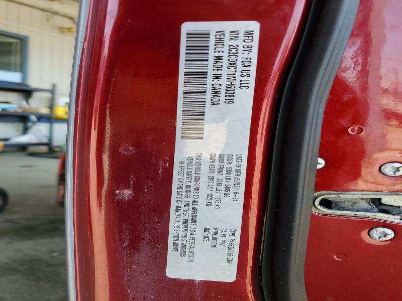 51712496 :رقم المزاد ، 2C3CDXCT1MH603819 vin ، 2021 Dodge Charger مزاد بيع