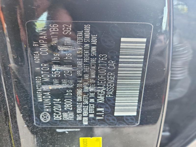 Продаж на аукціоні авто 2015 Hyundai Genesis, vin: KMHGN4JE0FU071763, номер лоту: 55245226