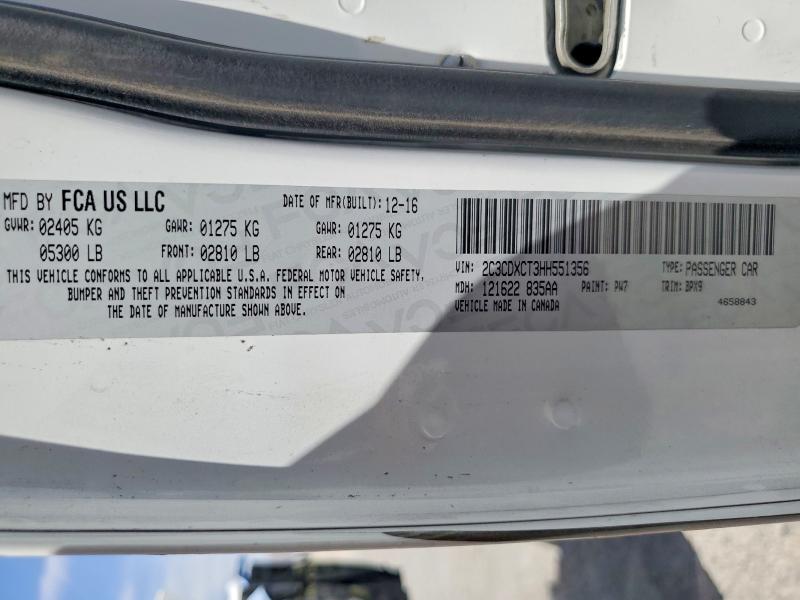 Aukcja sprzedaży 2017 Dodge Charger, vin: 2C3CDXCT3HH551356, numer aukcji: 55065046