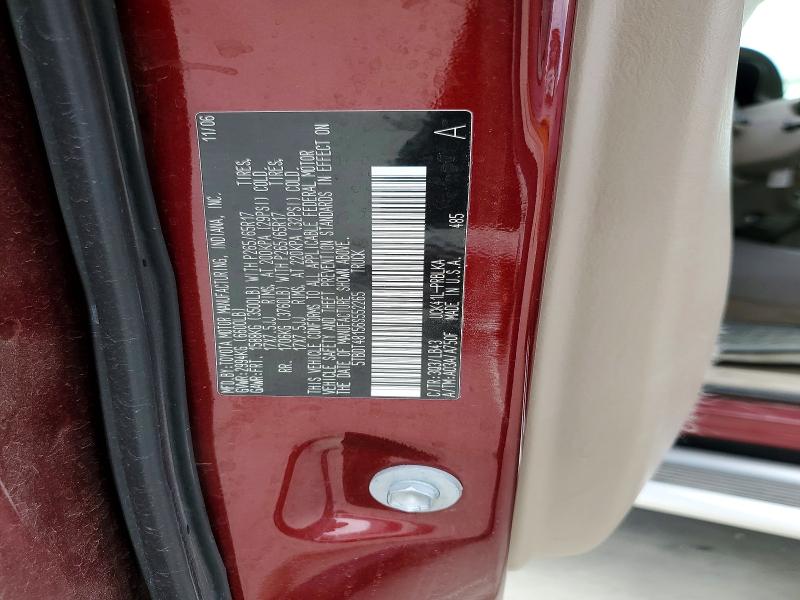 2006 Toyota Tundra მანქანა იყიდება აუქციონზე, vin: 5TBDT48156S552265, აუქციონის ნომერი: 52315566
