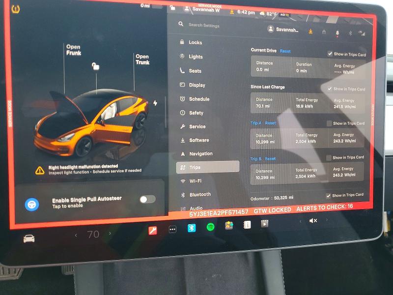 Продажа на аукционе авто 2023 Tesla Model 3, vin: 5YJ3E1EA2PF571457, номер лота: 52769296