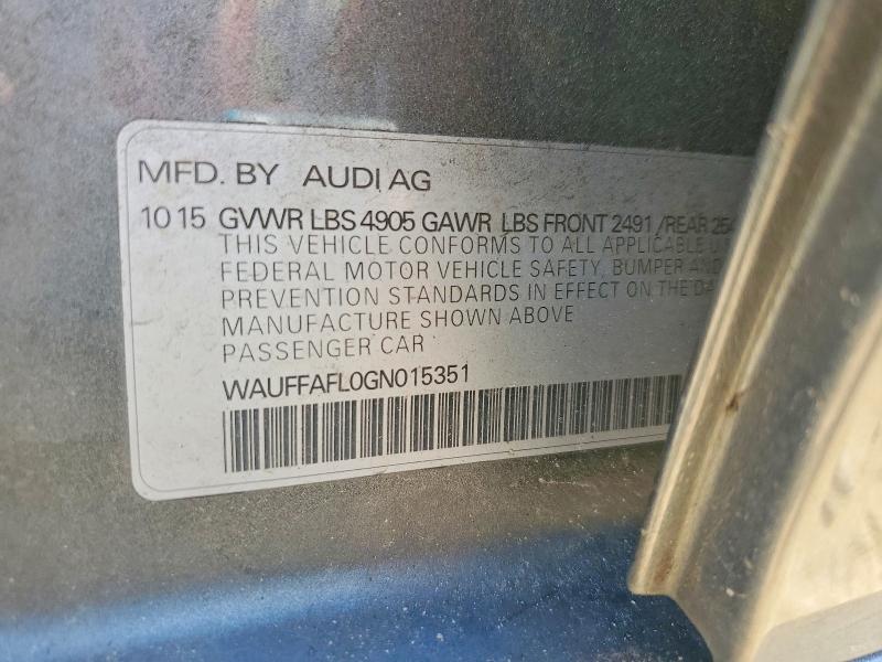 Продаж на аукціоні авто 2016 Audi A4, vin: WAUFFAFL0GN015351, номер лоту: 54979096