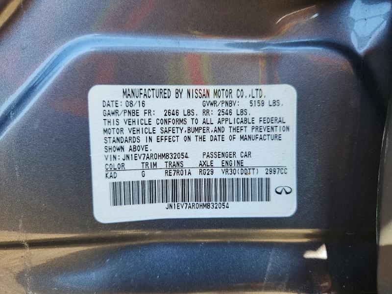 Продаж на аукціоні авто 2017 Infiniti Q50, vin: JN1EV7AR0HM832054, номер лоту: 52047546