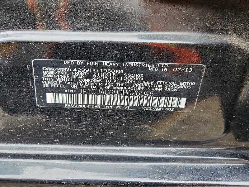 Aukcja sprzedaży 2013 Subaru Impreza, vin: JF1GJAC69DH026045, numer aukcji: 54816306