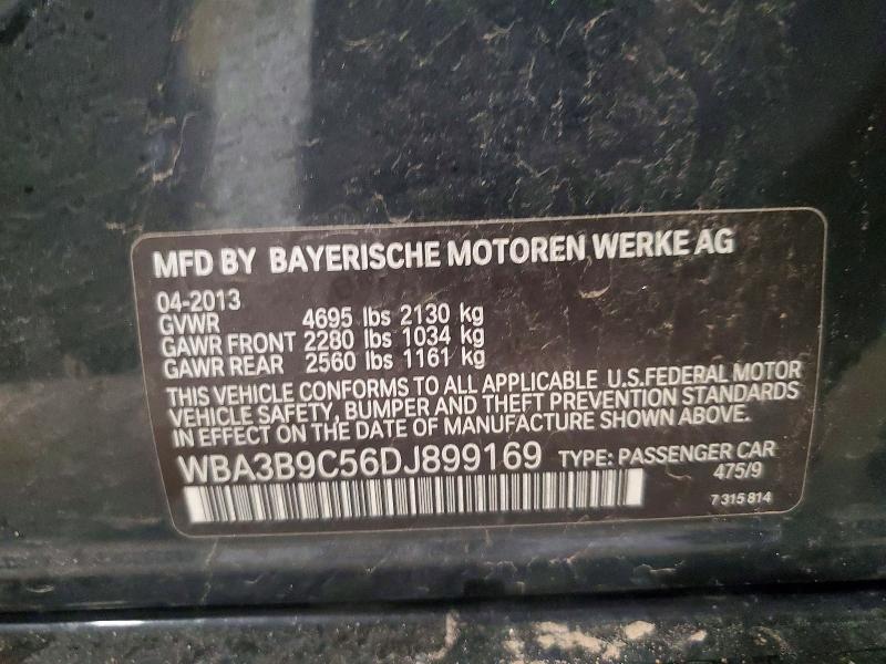 Aukcja sprzedaży 2013 Bmw 335, vin: WBA3B9C56DJ899169, numer aukcji: 53789826