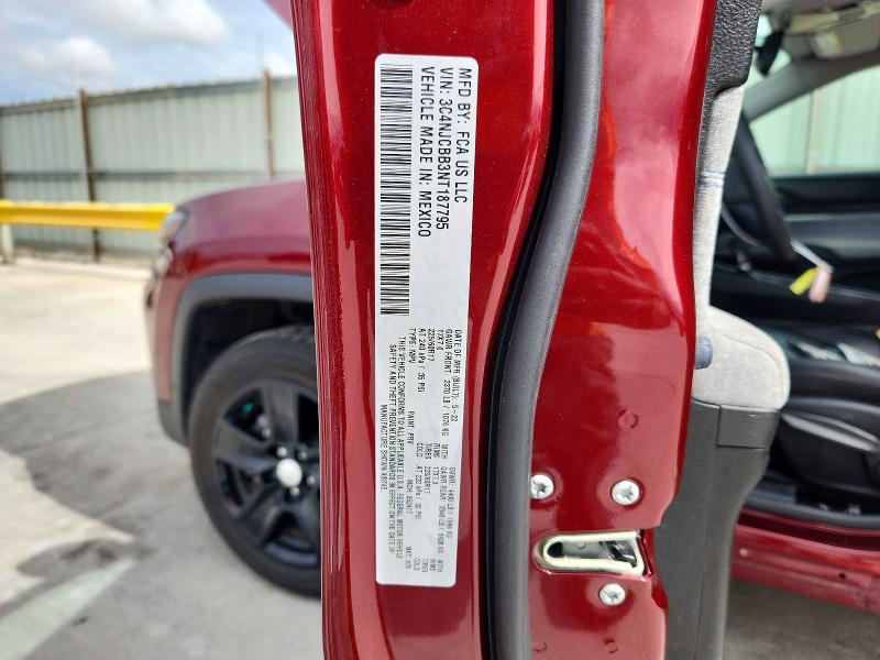 Aukcja sprzedaży 2022 Jeep Compass, vin: 3C4NJCBB3NT187795, numer aukcji: 54721106