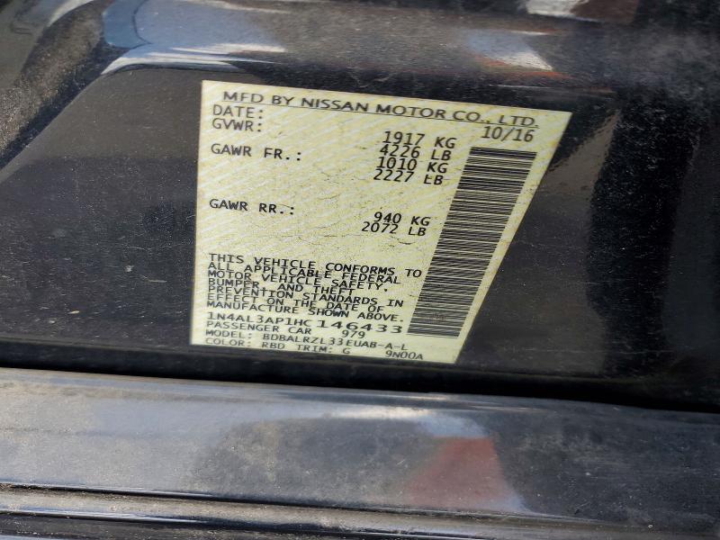 Продаж на аукціоні авто 2017 Nissan Altima, vin: 1N4AL3AP1HC146433, номер лоту: 53899876