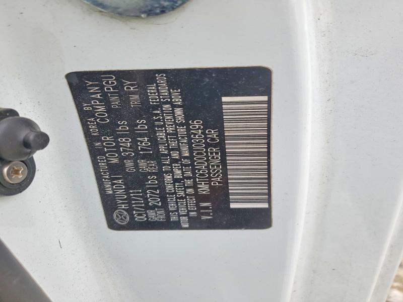 54445406 :رقم المزاد ، KMHTC6AD0CU036496 vin ، 2012 Hyundai Veloster مزاد بيع