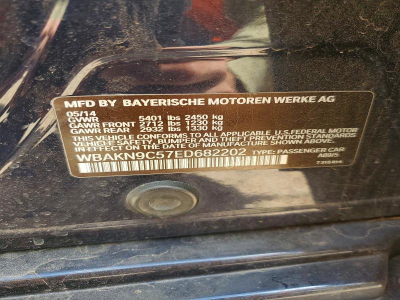Продажа на аукционе авто 2014 Bmw 550, vin: WBAKN9C57ED682202, номер лота: 52767036