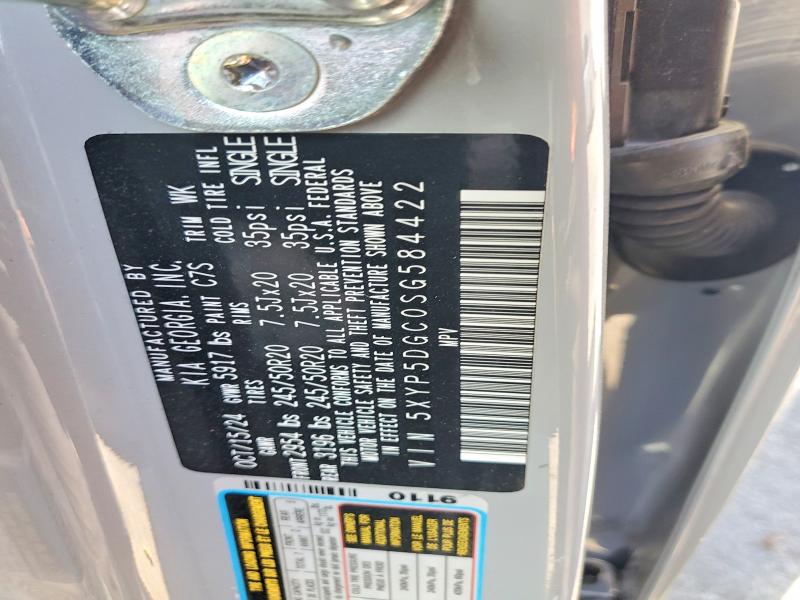 53403936 :رقم المزاد ، 5XYP5DGC0SG584422 vin ، 2025 Kia Telluride مزاد بيع