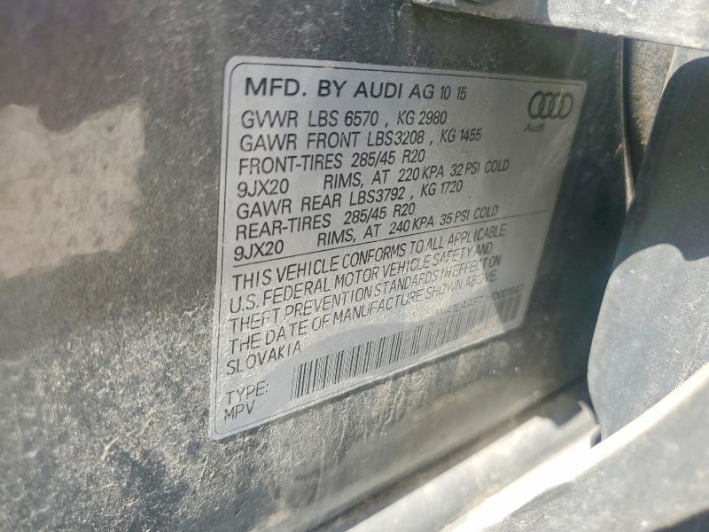 Aukcja sprzedaży 2017 Audi Q7, vin: WA1LAAF71HD001547, numer aukcji: 53639266
