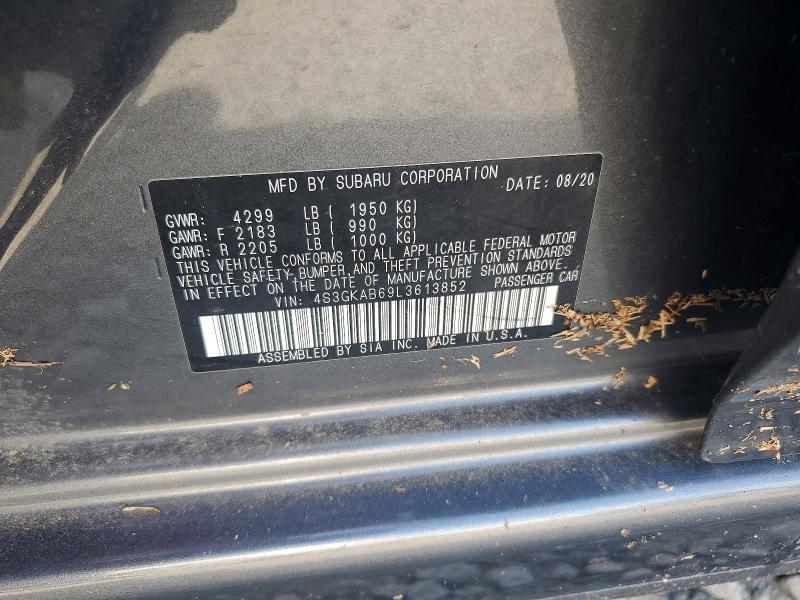 Auction sale of the 2020 Subaru Impreza, vin: 4S3GKAB69L3613852, lot number: 53982806