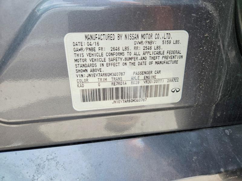 Aukcja sprzedaży 2016 Infiniti Q50, vin: JN1EV7AR6GM340787, numer aukcji: 55077176