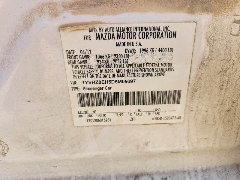 53030606 :رقم المزاد ، 1YVHZ8EH5D5M05697 vin ، 2013 Mazda 6 مزاد بيع