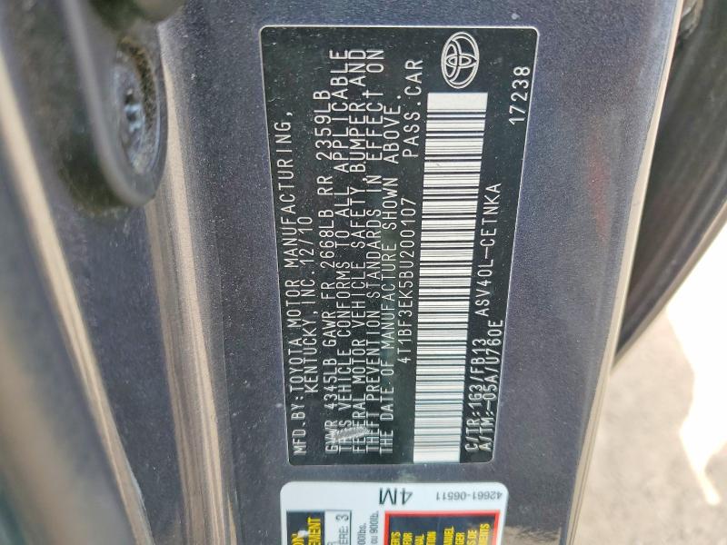 Продаж на аукціоні авто 2011 Toyota Camry, vin: 4T1BF3EK5BU200107, номер лоту: 53539856