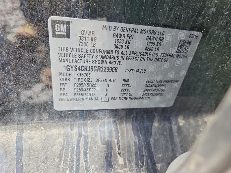 Aukcja sprzedaży 2016 Cadillac Escalade, vin: 1GYS4CKJ8GR329968, numer aukcji: 55054206