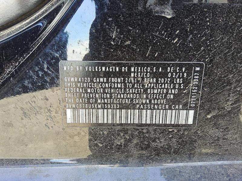 Продаж на аукціоні авто 2019 Volkswagen Jetta, vin: 3VWCB7BU5KM159383, номер лоту: 50559656
