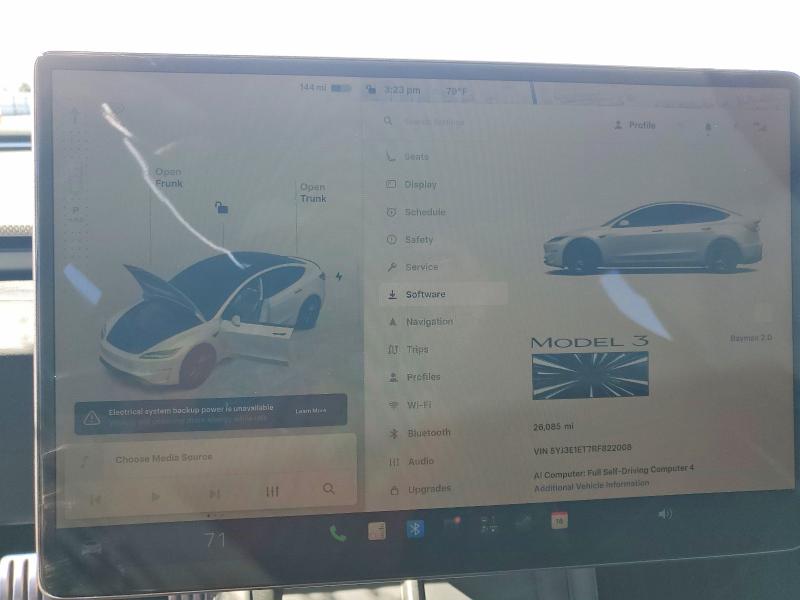 Aukcja sprzedaży 2024 Tesla Model 3, vin: 5YJ3E1ET7RF822008, numer aukcji: 54172866