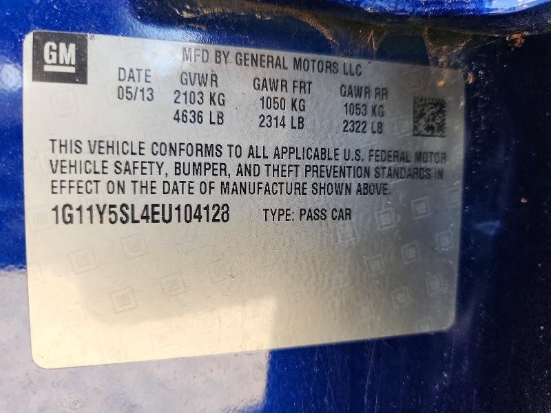 Aukcja sprzedaży 2014 Chevrolet Impala, vin: 1G11Y5SL4EU104128, numer aukcji: 53630066