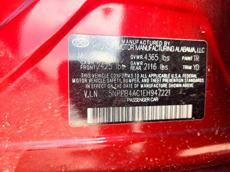 Продаж на аукціоні авто 2014 Hyundai Sonata, vin: 5NPEB4AC1EH947221, номер лоту: 55334916