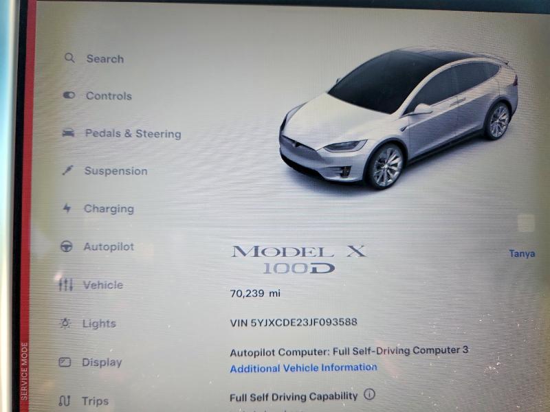 Продажа на аукционе авто 2018 Tesla Model X, vin: 5YJXCDE23JF093588, номер лота: 52248796