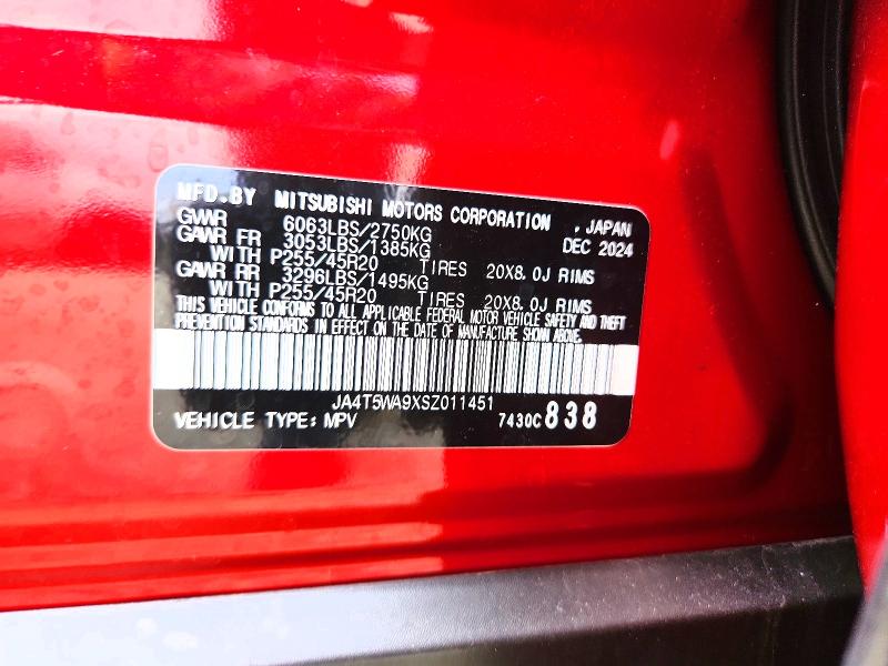 Продажа на аукционе авто 2025 Mitsubishi Outlander, vin: JA4T5WA9XSZ011451, номер лота: 54888836