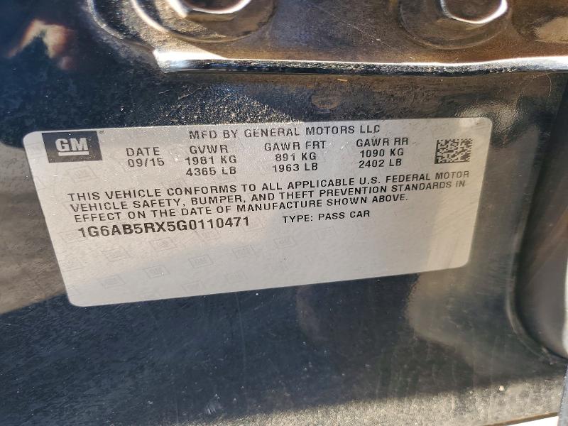 Продажа на аукционе авто 2016 Cadillac Ats, vin: 1G6AB5RX5G0110471, номер лота: 53753506