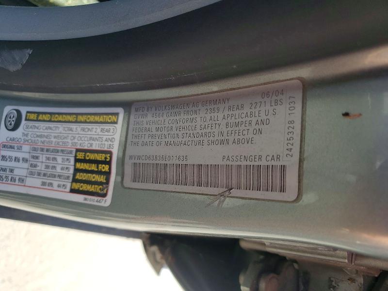 Продаж на аукціоні авто 2005 Volkswagen Passat, vin: WVWCD63B35E011635, номер лоту: 55011946