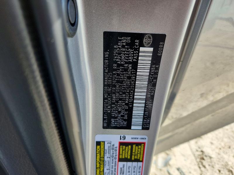 Aukcja sprzedaży 2025 Toyota Camry, vin: 4T1DAACK2SU638517, numer aukcji: 52945806