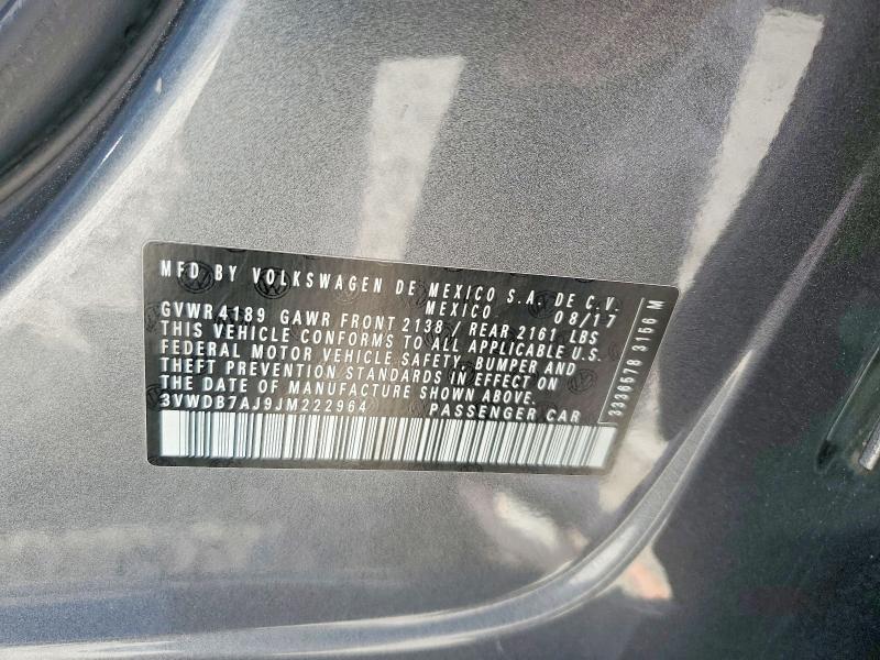 Продажа на аукционе авто 2018 Volkswagen Jetta, vin: 3VWDB7AJ9JM222964, номер лота: 54276806