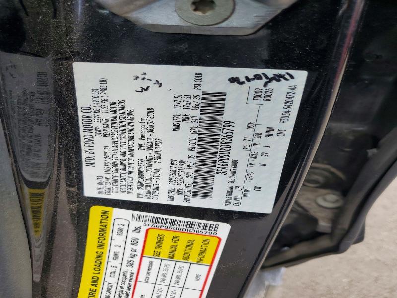 Продажа на аукционе авто 2013 Ford Fusion, vin: 3FA6P0SU8DR365799, номер лота: 53719646