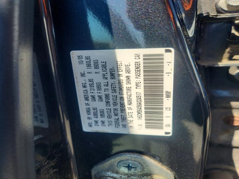 Продаж на аукціоні авто 2006 Honda Accord, vin: 1HGCM56456A024517, номер лоту: 54040446
