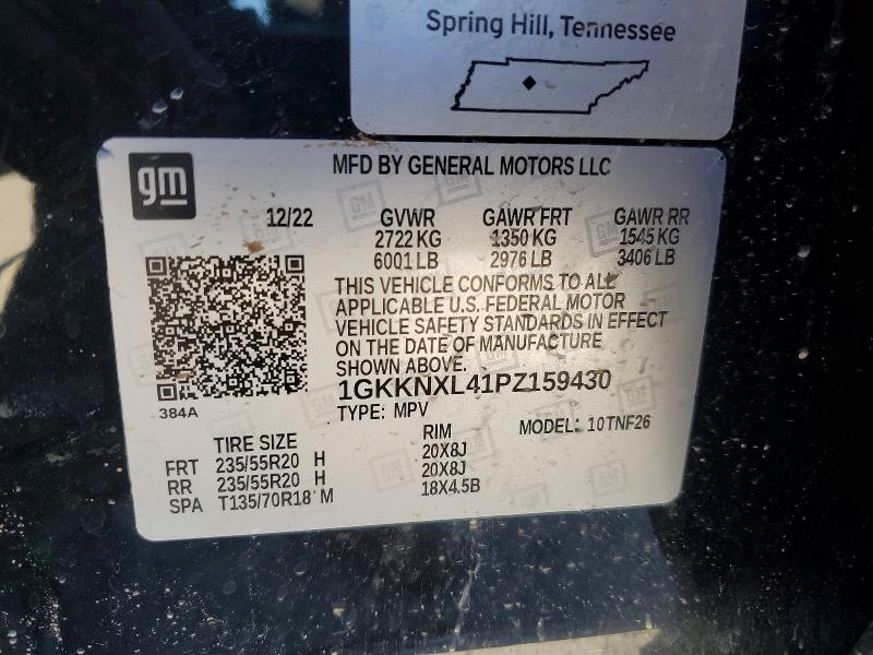 53570846 :رقم المزاد ، 1GKKNXL41PZ159430 vin ، 2023 Gmc Acadia مزاد بيع